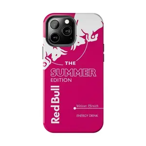 R5dbull Tough Phone Case, Energy Drink, Protective Summer Vibes Shell Phone Cover for iPhone 7-17 Pro Max / for Samsung S21-S25 Ultra