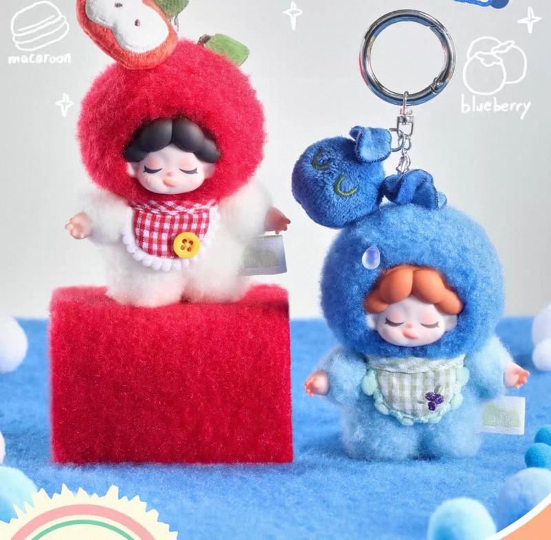 Wendy Fruity Party Mini Surprise Box – Cute Fruit-Themed Plush Bag Charms, Adorable Soft Mini Plush Keychain Blind Box Collectibles, Fun Gift for Girls & Plush Lovers