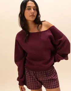 TILLYS Off The Shoulder Womens Sweatshirt