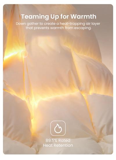 APSMILE Pure Cotton Feather Down Duvet Comforter Nature Duvet Insert All Season 100% Organic Cotton for Sweet Sleep