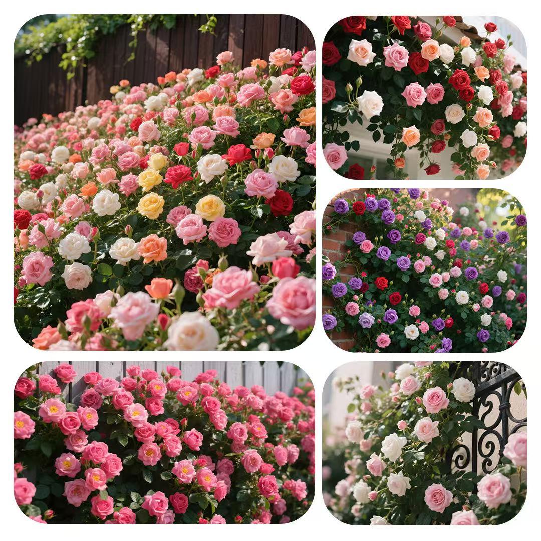200 Pcs Climbing Rose  Seeds for Planting Outdoor-Perennial Rare Rose Flowers Plant for Your Grarden Home