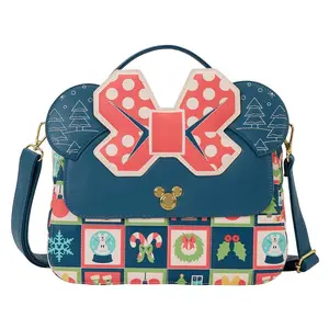Loungefly Disney Minnie Mouse Holiday Crossbody Bag Loungefly Disney Minnie Mouse Holiday Crossbody Bag
