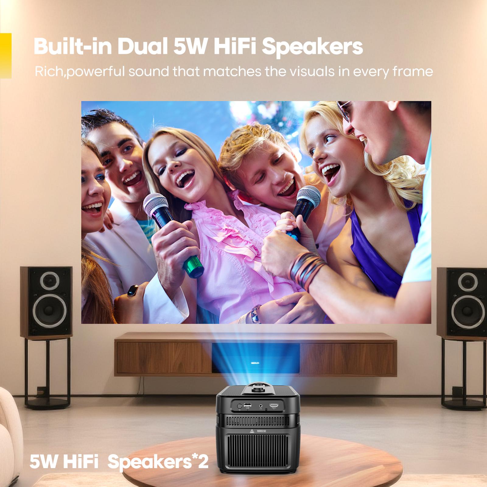 Magcubic HY450C 900ANSI Projector Auto Focus 8K Decode 0.6:1 Ultra Short Throw Full HD Native 1080P Auto Offset WiFi6 BT5.4 Built-in Daul 5W HiFi Speaker Auto Keystone Correction Home Theater