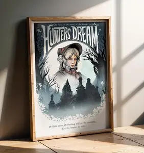 Hunter’s Dream Poster | Dark Souls & Bloodborne Style Video Game Art Print | Ethereal Fantasy Landscape Wall Decor | Original Gothic Artwork | Gamer Sanctuary Decoration | Unframed Fine Art Print