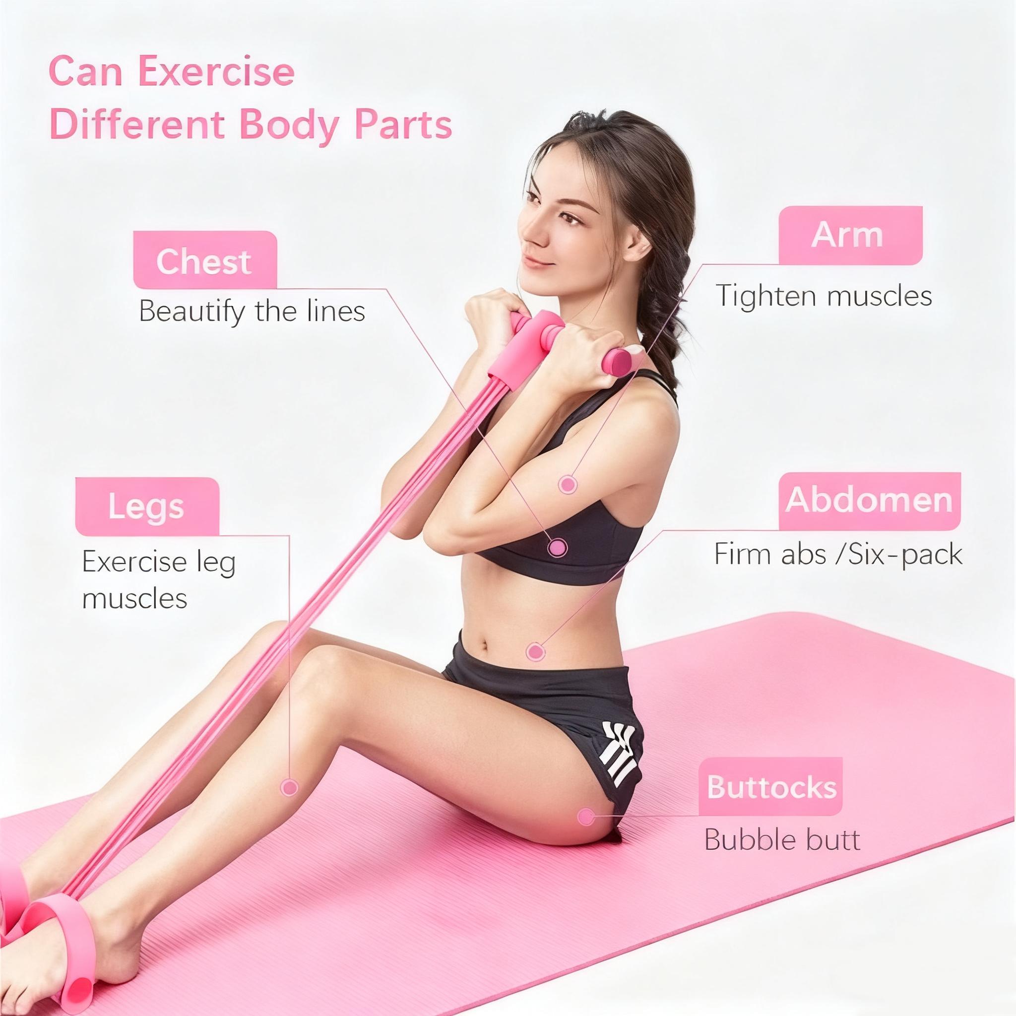 Multi-functional Pedal Resistance Band Trainer – Portable Foot Pedal Fitness Equipment for Home Gym Full Body Workout, Abdominal Training, Sit-ups, Yoga，Rehabilitation training