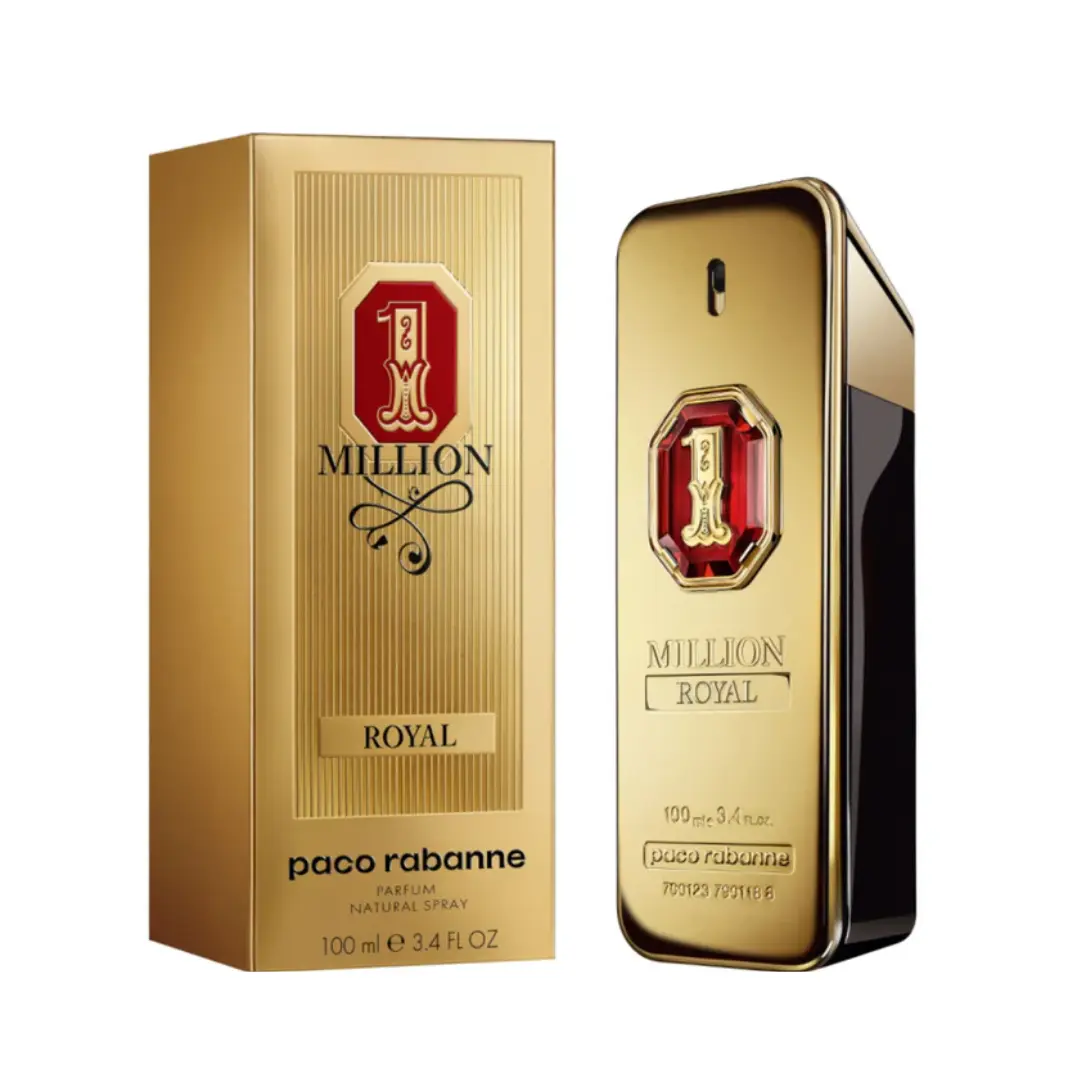Paco Rabanne One Million Royal Parfum For Men 3.4 oz | Men's Woody Amber Fragrance with Cardamom, Lavender & Cedarwood