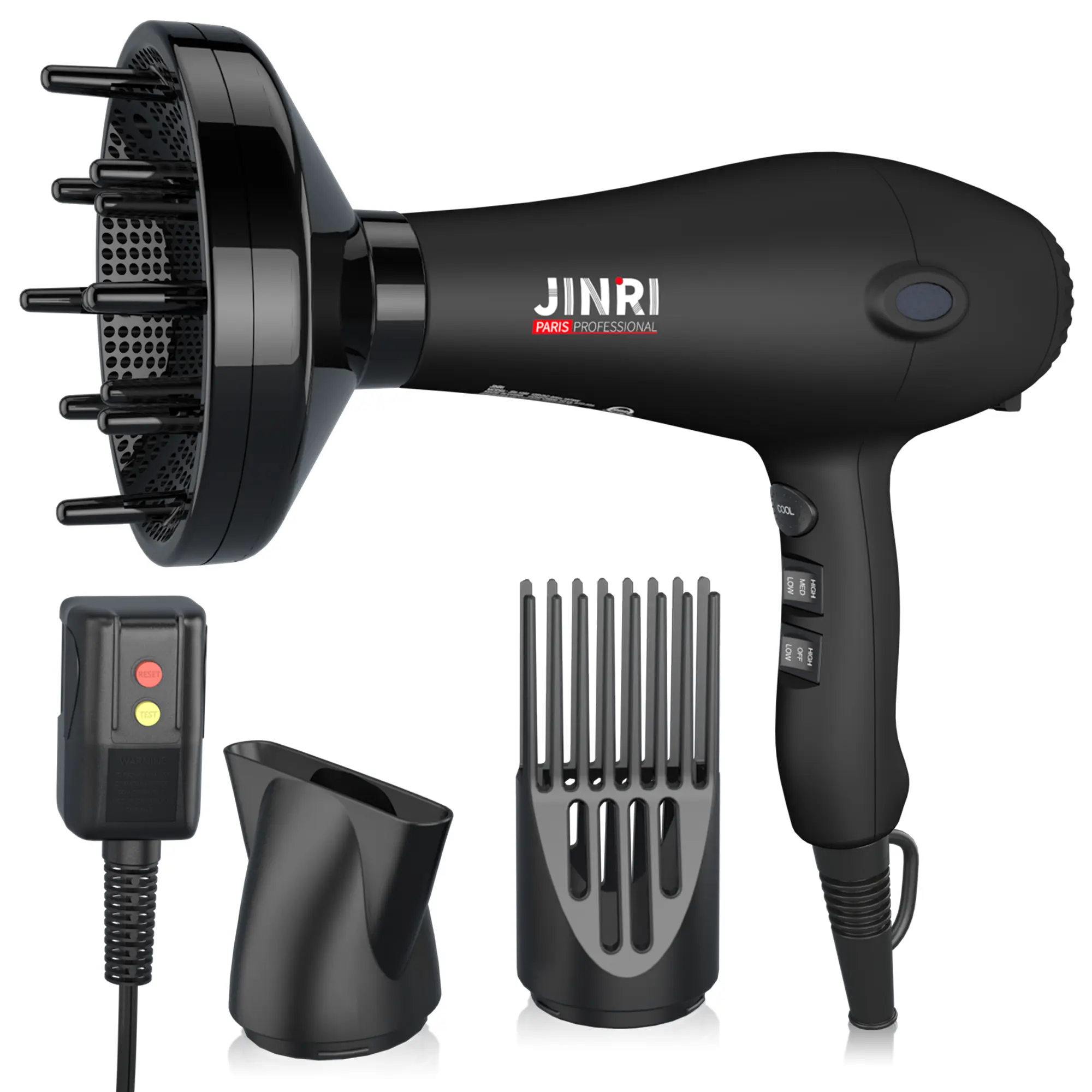 Ionic Hair Dryer with Diffuser, Powerful 1875W Blow Dryer for Women & Men, Fast-Drying Hair Dryer with Nozzle for Home, Salon, Travel tiktokshopbacktoschool,back to school,back to school haul