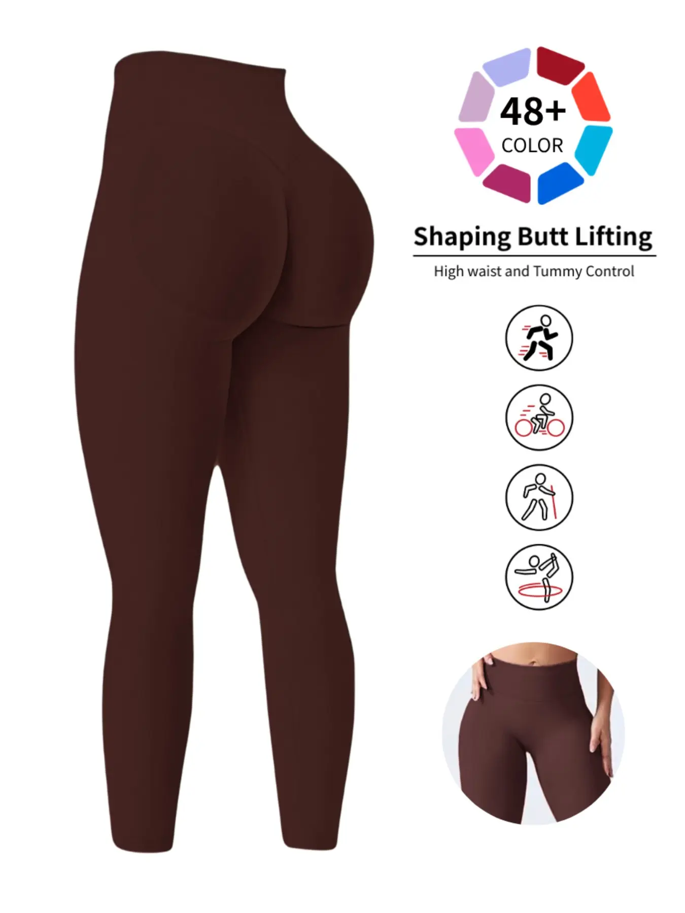 High Waist Butt Lifting High Stretch Leggings - 48+ Colors, Tummy Control High Compression Fit Seamless Yoga Pants, Buttery Soft & Squat-Proof for Gym, Yoga & Everyday Wear Activewear for Fitness Female Gym Clothes
