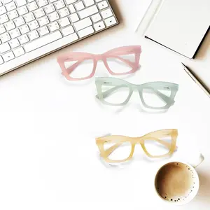 ZOELEAD 3 Pack Stylish Reading Glasses Blue Light Oversized Square Frame Lady's fashion Computer Reader for Women Men with Flexible Spring Hinge