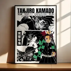 [Sale up to 30%] + [FREE SHIP] + [NO FRAME] Demon Slayer Anime Poster, Kimetsu no Yaiba Tanjiro Anime Art Print Decor Posters - NO FRAME