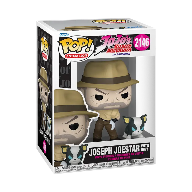 JoJo's Bizarre Adventure Joseph Joestar and Iggy Funko Pop! Vinyl Figure and Buddy