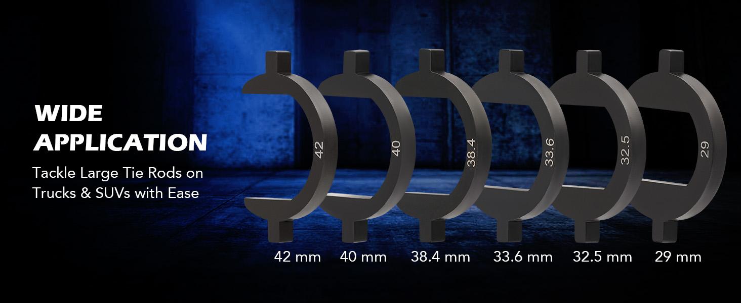 Orion Motor Tech Inner Tie Rod Installation Kit, Includes 12 Crowfoot Adapters, Durable 1/2 Inch Drive Tube for Efficient Removal, Crafted from Robust Steel, Ideal for Automotive Maintenance, Home car repair, rack free