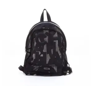 Pre-owned CHANEL Mesh Backpacks Logo Black Backpack 2019