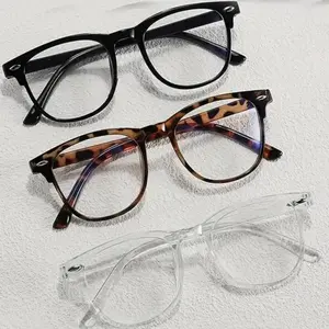 3-pack Y2K unisex simple style solid color glasses, fashionable casual everyday glasses, fashion accessories for outdoor activities