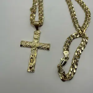 CROSS  new fashion style    gold-plated Concave CHAIN 24"inches  design Necklace
