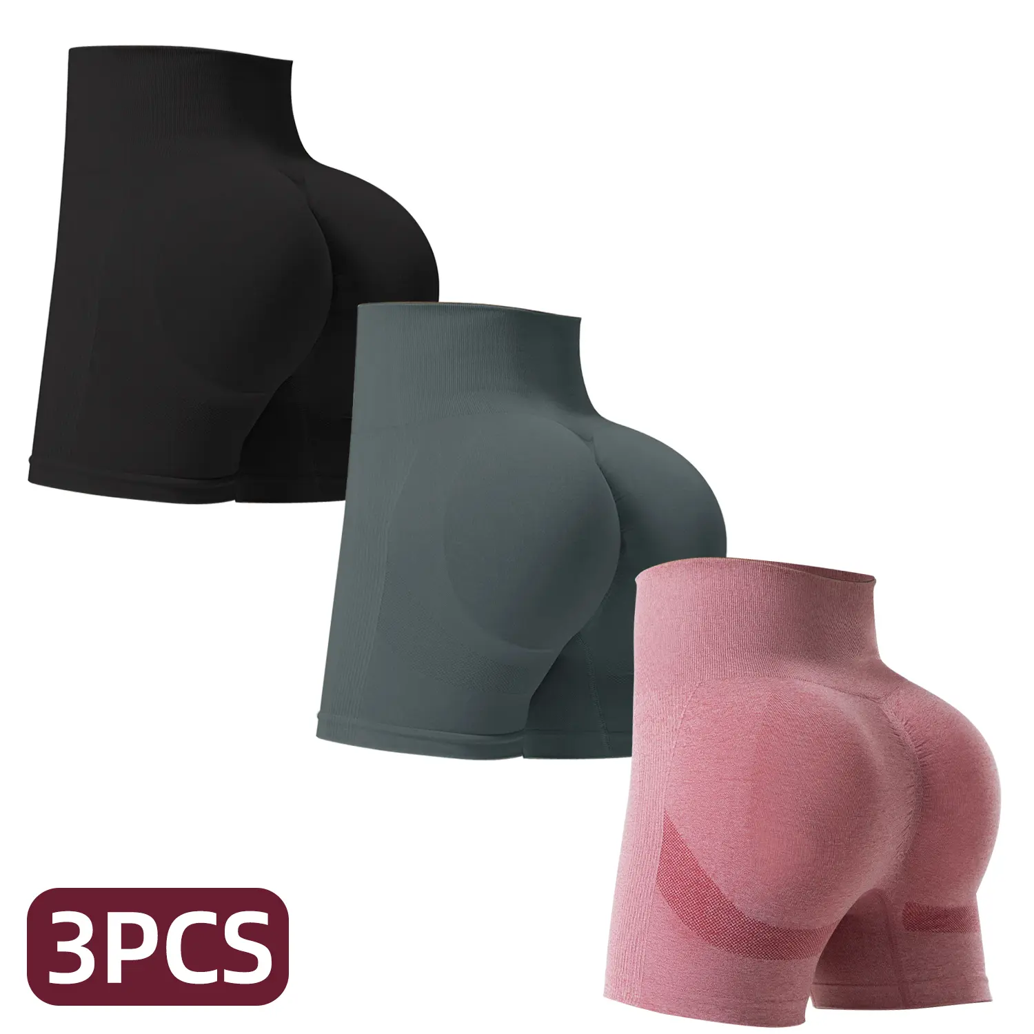 3 Pack-Black+Graphite Gray+Pink
