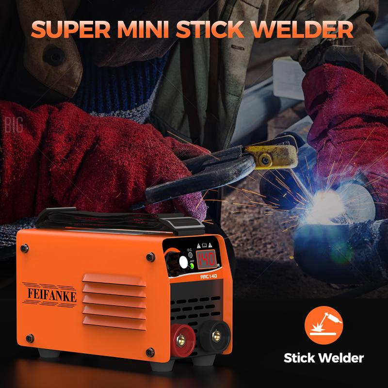 FEIFANKE ARC140Amp 110V Mini Stick welder ,Portable IGBT inverter MMA welding machine with Hot Start /Arc Force /Anti-Stick , metal work tools