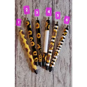 Epoxy Sunflower Pen - Floral Stationery