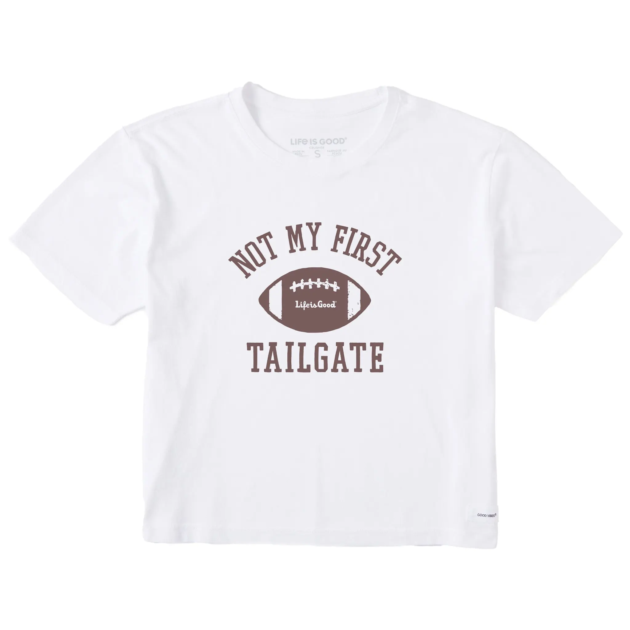 Women's Not My First Tailgate Short Sleeve Crusher Boxy Tee