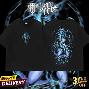 Meotwo PKM Retro Digital Print Acid Washed Heavyweight Oversized Anime Manga T-Shirt, Men's Top, Merch Gift For Fans