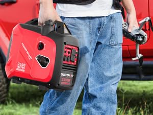 Powersmart 2500W Inverter Gas Generator ,39-Pound RV Ready Outdoor Generator, Parallel Capability, Quiet Generator for Home Use,Camping,Low Fuel Consumption,Portable,Quiet Operation,Outdoor Use, Hurricane,Emergency(HB5020 HB5020C)