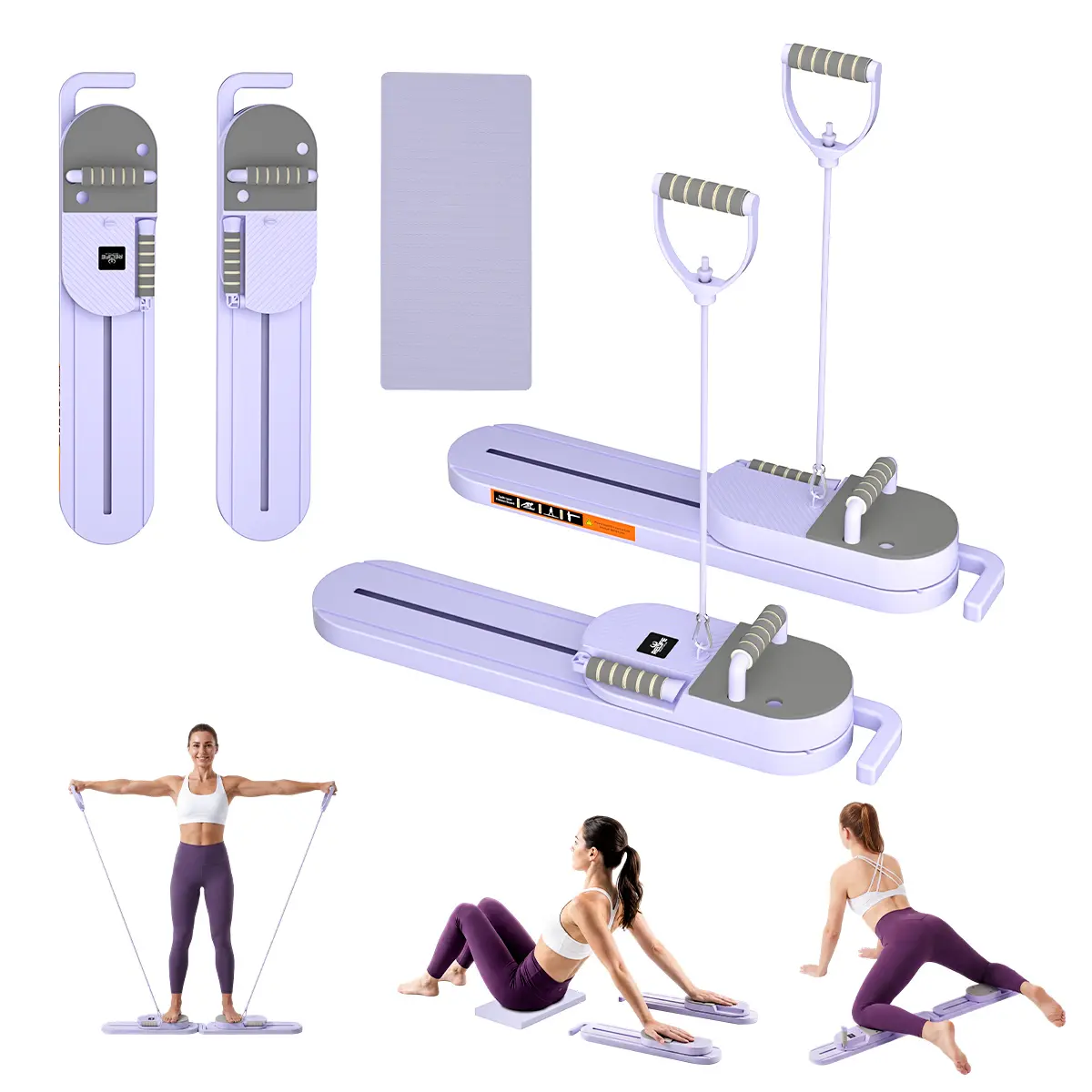 RELIFE REBUILD YOUR LIFE Pilates Reformer Board, 6-in-1 Compact Portable Split Machine for Core & Abs Training, Posture Support, At-Home Gym Workout Accessories for All Fitness Levels, Multifunctional Pilates Board, Workout Equipment