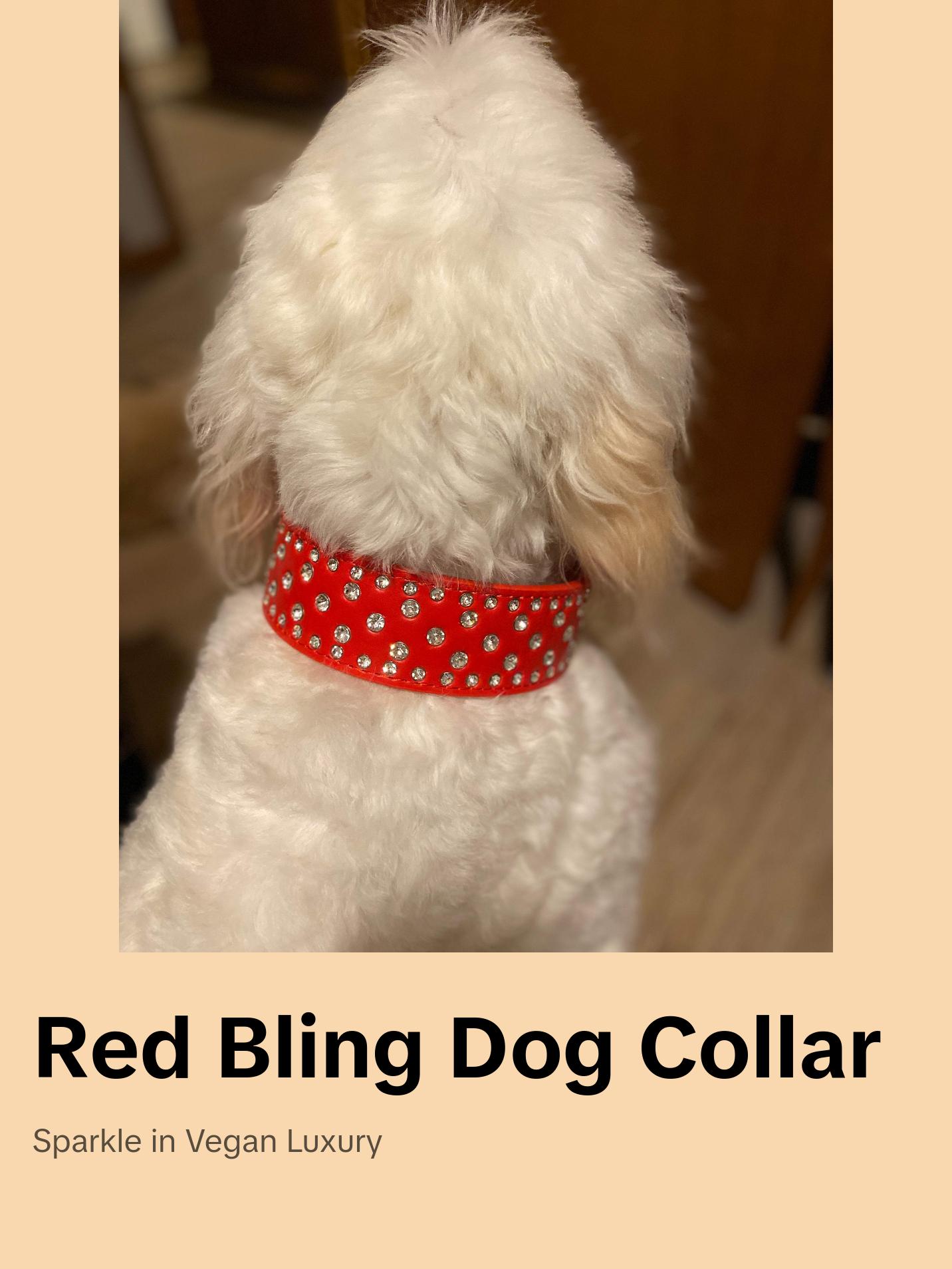 Red Bling Dog Collar
