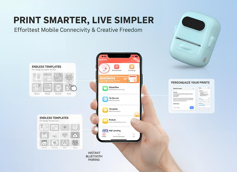 Marklife Label Printer, thermal printer, portable Bluetooth wireless printer, can print thank-you stickers, gift tags, and item labels, suitable as a Valentine's Day gift for family and partners, Super Bowl Marklife Label Printer, thermal printer, portable Bluetooth wireless printer, can print thank-you stickers, gift tags, and item labels, suitable as a Valentine's Day gift for family and partners, Super Bowl