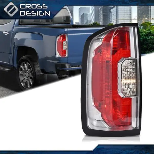 CROSSDESIGN New LED Tail Light - Left Rear Only, 1 x Left Tail Lights for 2015-2020/2021-2022 GMC Canyon Elevation, ABS Durable Brake Lamp with Bulbs & LED Blinker, Vehicle-Specific Fit, Easy Install Car Mod Lighting Upgrade Accessory