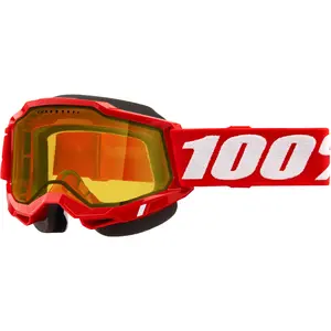 Accuri 2 Snowmobile Goggle Red W/ Yellow Lens