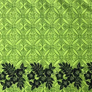 Tropical Floral Border Polyester Fabric | Islands Fabric