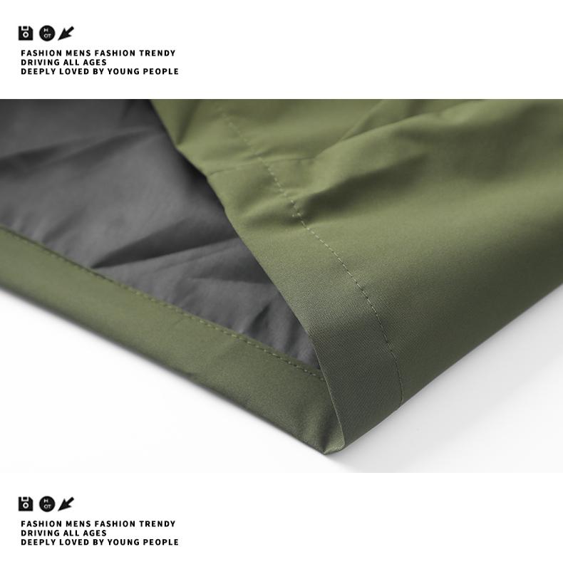 Men's casual hooded jacket with multiple pockets, tactical waterproof, windproof, and abrasion-resistant surface design, suitable for outdoor exploration, mountain climbing, and everyday casual wear, suitable for wearing throughout all four seasons Coats