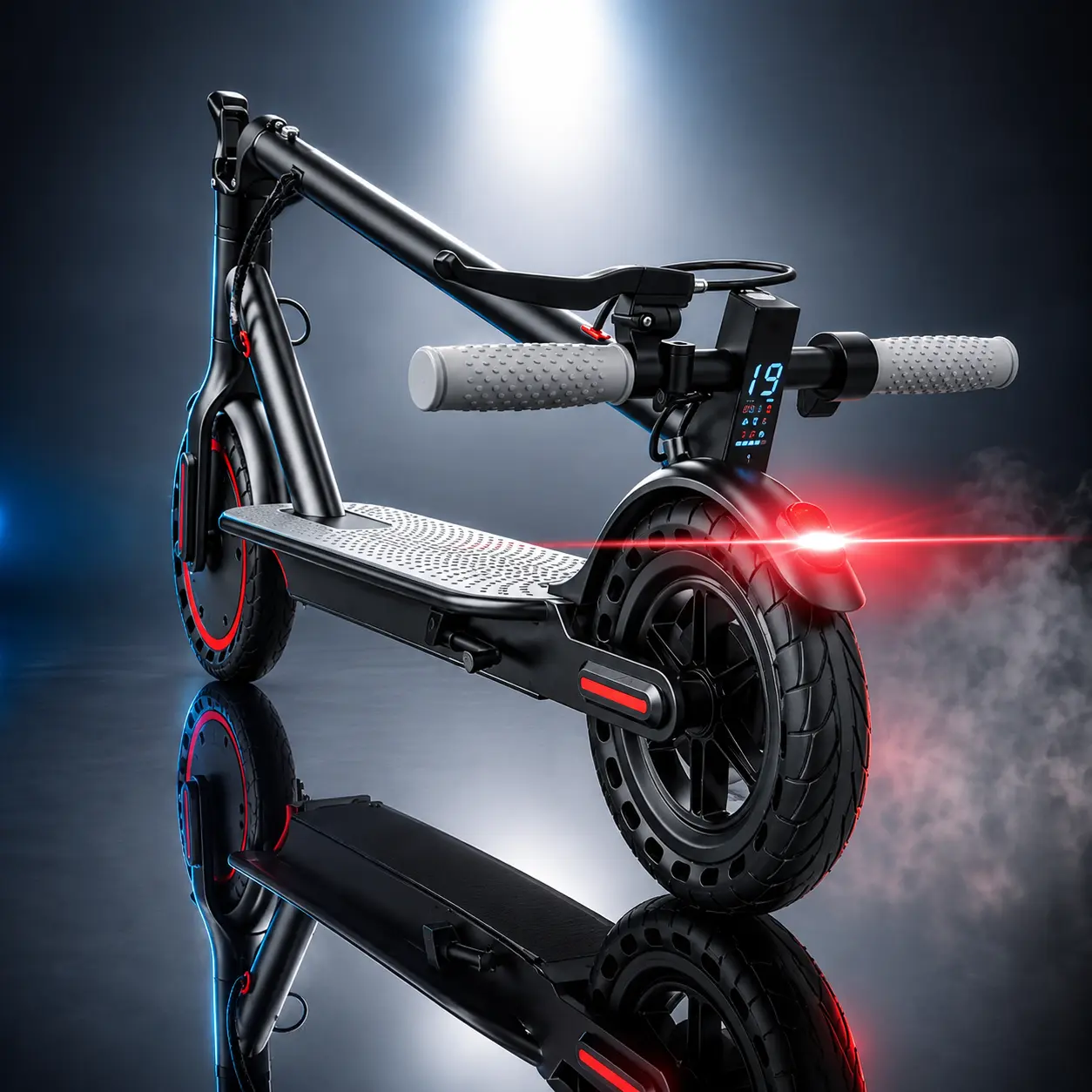 HIQIS Foldable Electric Scooter for Adults - 8.5" Honeycomb Wheels, 350W Motor, 19/28 MPH Speed, 22 mi Range, 7800mAh 280.8Wh Lithium Ion Battery, 265 LBS Load Capacity, APP Control