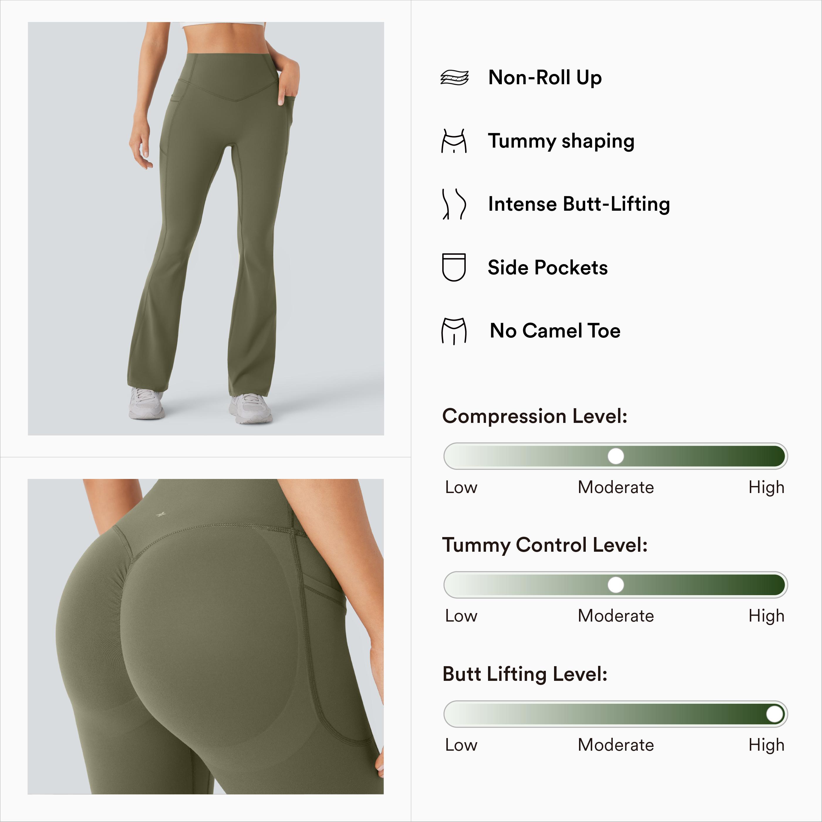Halara UltraSculpt High Waisted Scrunch Butt Lifting Tummy Control Pocket Shaping Yoga Bootcut Leggings#TikTokShopSpringGlowUp