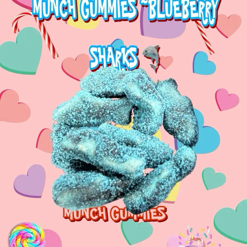 Munch Gummies ~ Blueberry Sharks Snack Munch Gummies ~ Blueberry Sharks Snack