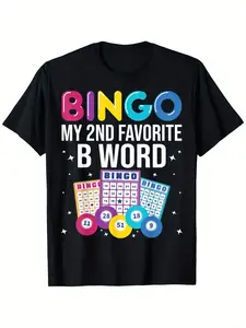 Bingo Player Funny Bingo Game Night T-Shirt, Loose style new unisex short-sleeved T-shirt, casual and comfortable, cotton, S-XXXL