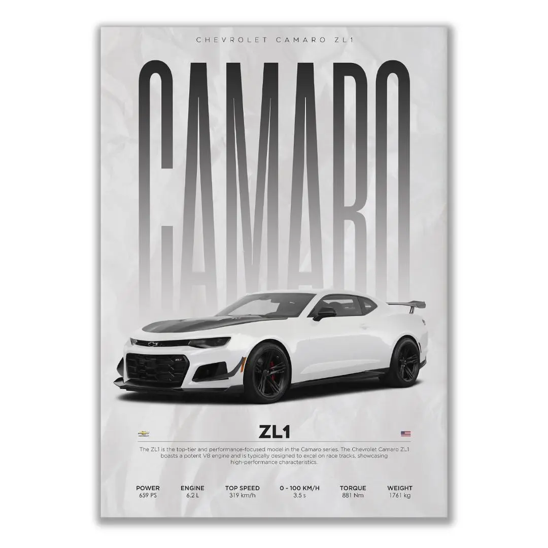 Modern Sports Car Canvas Wall Art, Minimalist Performance Car Poster, Automotive Room Decor, Unframed Canvas Poster or Framed Canvas Poster