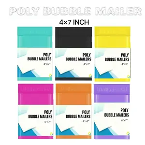 #0000 Poly Bubble Mailer Envelopes Bag Padded, Self-Seal 4 x 6 inch, Multiple Colors, 50 Count