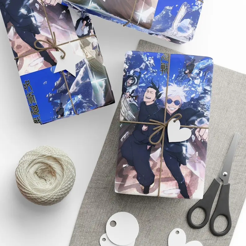 jujutsu kaisen Anime Wrapping Paper, Gift Wrap for Birthdays, Holidays, Parties, Cosplay Events, Unique Gift Presentation