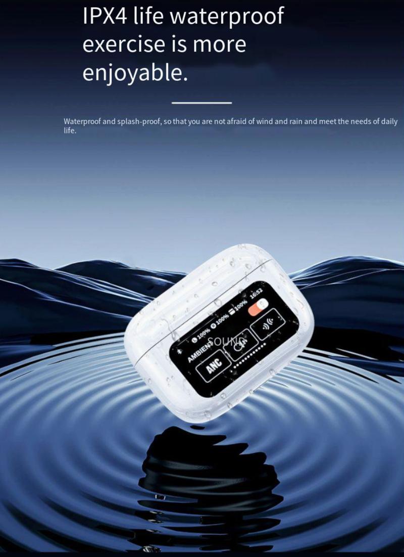 Namyvera Wireless Headphones In-ear Design Noise Cancelling True Wireless Earbuds with Digital Display Bluetooth 5.4 Gaming Headset for Running Exercising Lightweight Fitness Earphones