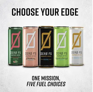 ZERO FG Energy Drink, 140mg Natural Caffeine from Green Tea Leaves, Taurine, B-Vitamins, L-Carnitine, 12 fl oz (12 Pack)