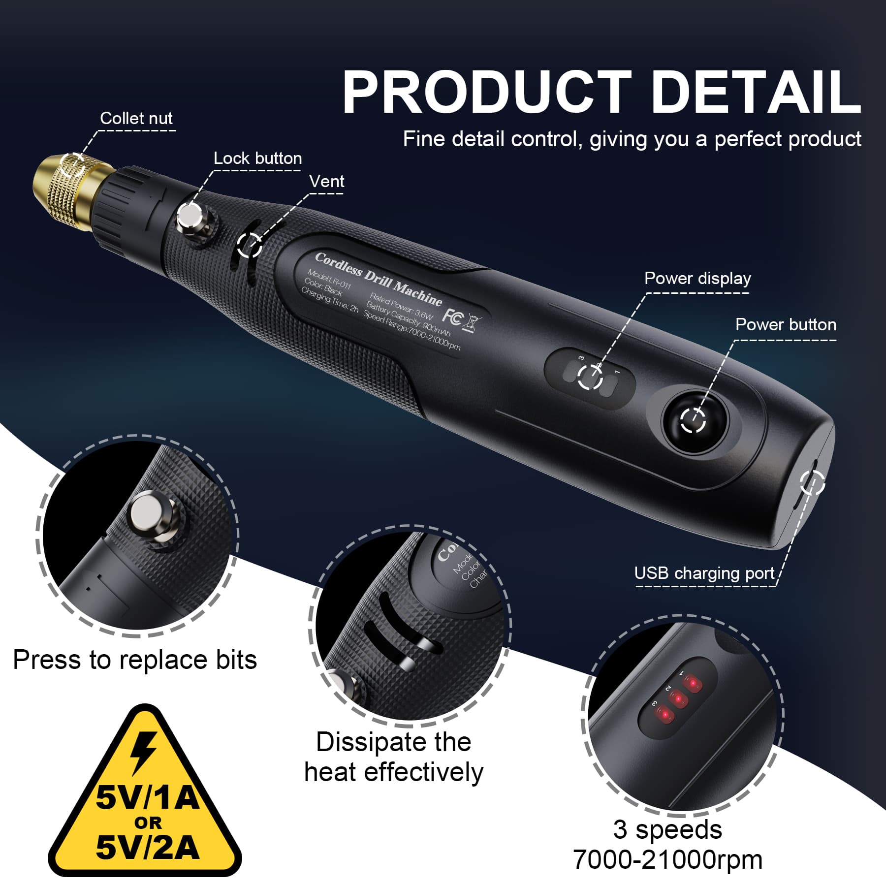 Electric Resin Drill, 74 Count Hand Drill Supplies with 3-Jaw Clamp-Applicable to A Larger Drilling Range (0-3mm), Grip Nose Pliers, Keychain Making Kit, Tools for Resin Art - LET'S RESIN