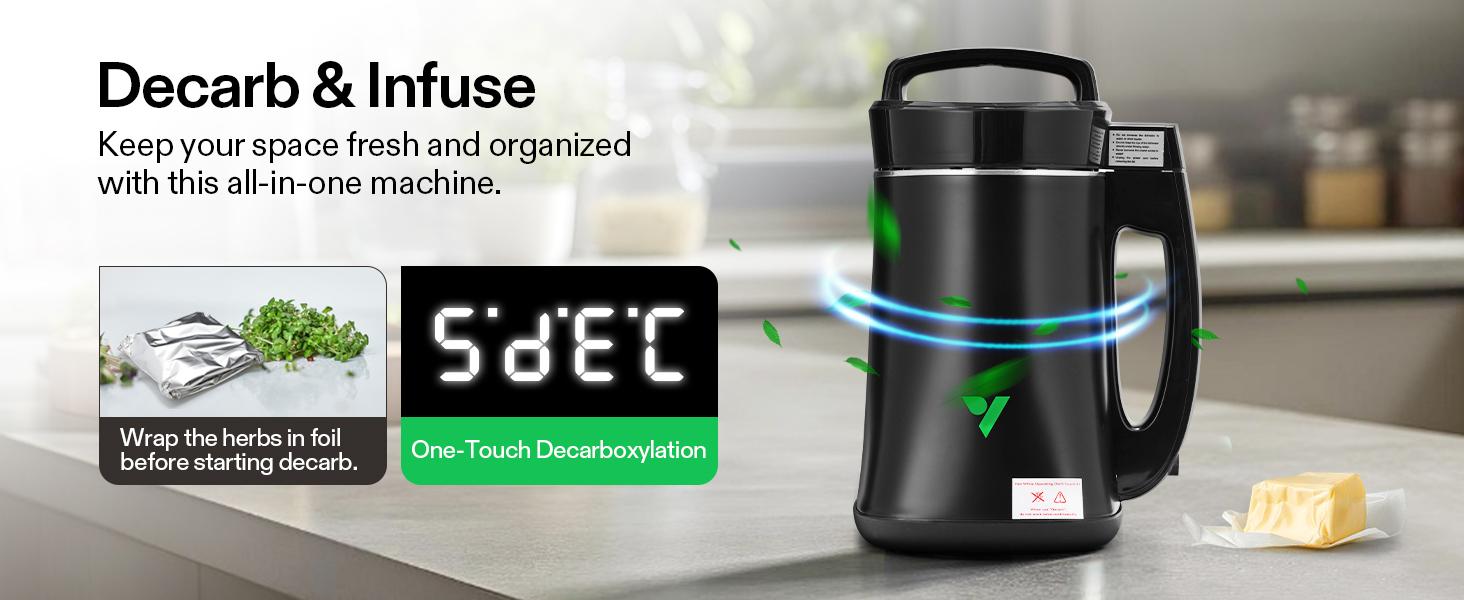 VIVOSUN Herbal Decarboxylation and Infusion Machine, Botanical Extractor and Infuser for Making Butter, Oil, and Tinctures, Includes Recipes and Complete Accessories