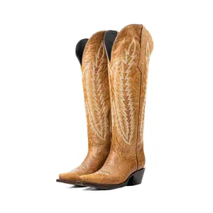 Gia Tall Wide Calf Snip Toe Cowgirl Boot