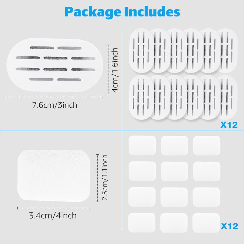 	 【TikTokShopBlackFriday】DOOOB D02/D03 Cat Fountain Filters (12-Pack) – Keep Your Pet’s Water Fresh & Clean Every Day  (Fountain Not Included）