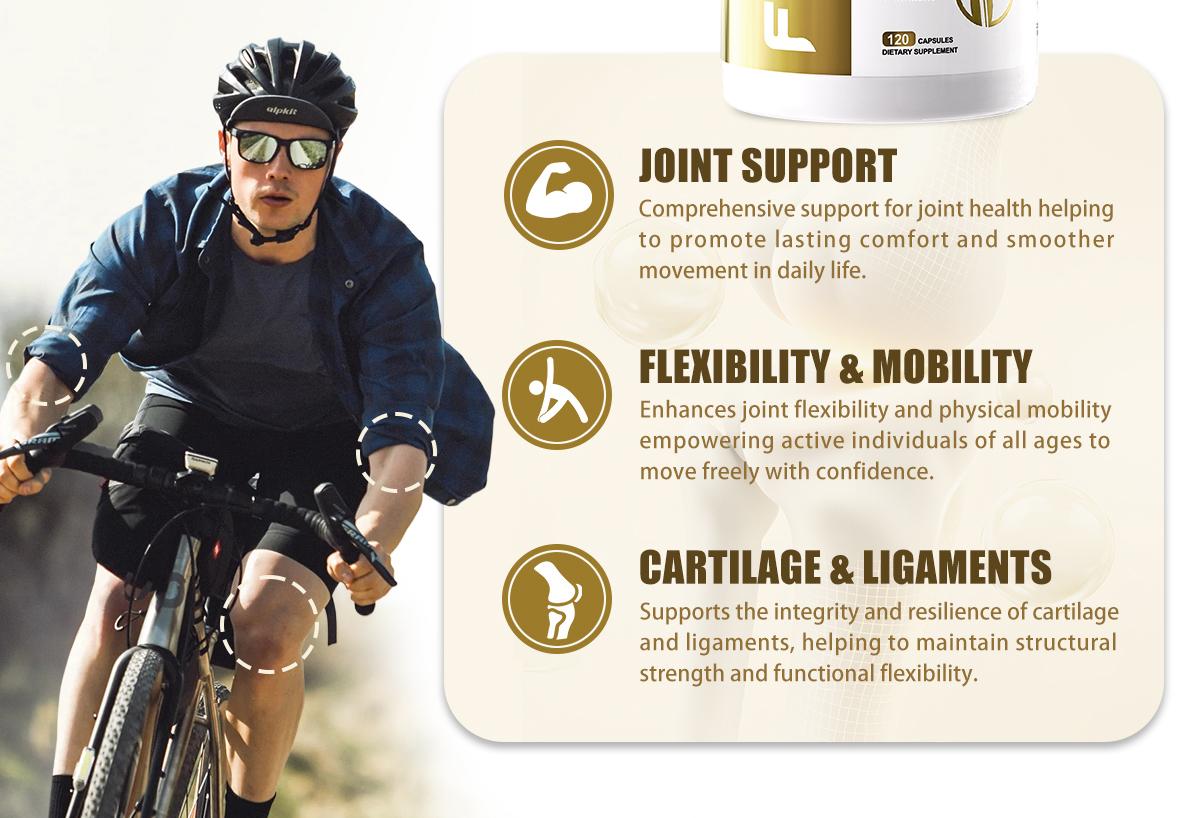 FUNRICH Joint Health Supplement for Women & Men with Glucosamine, Chondroitin, MSM & Turmeric - 120 Capsules