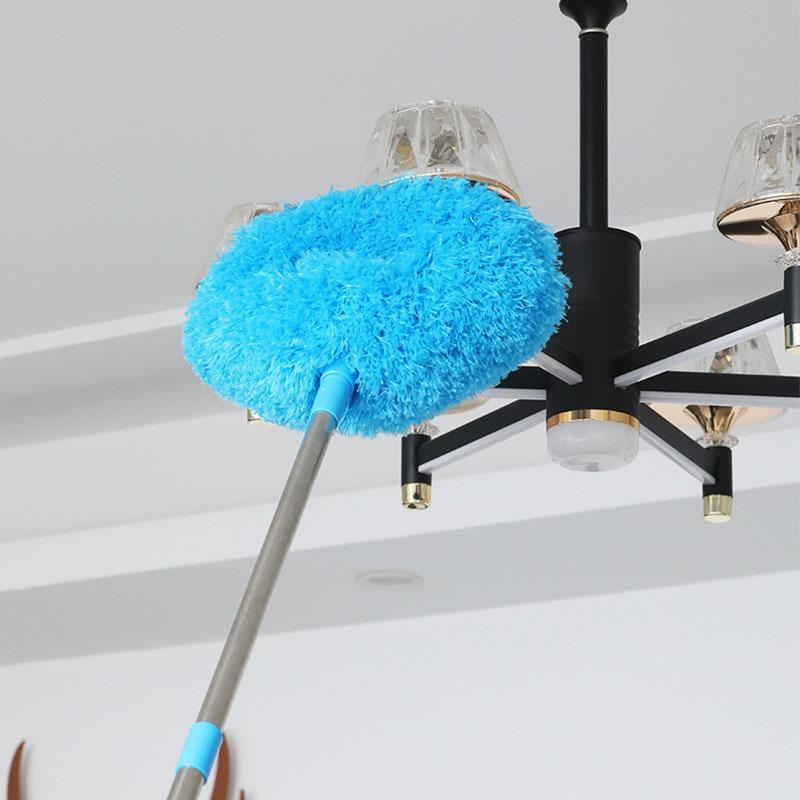 Extendable Microfiber Ceiling Fan Duster - Reusable, Effortless Cleaning Brush , Ideal For RVs & Home Use, Blue Grey adjustable extension