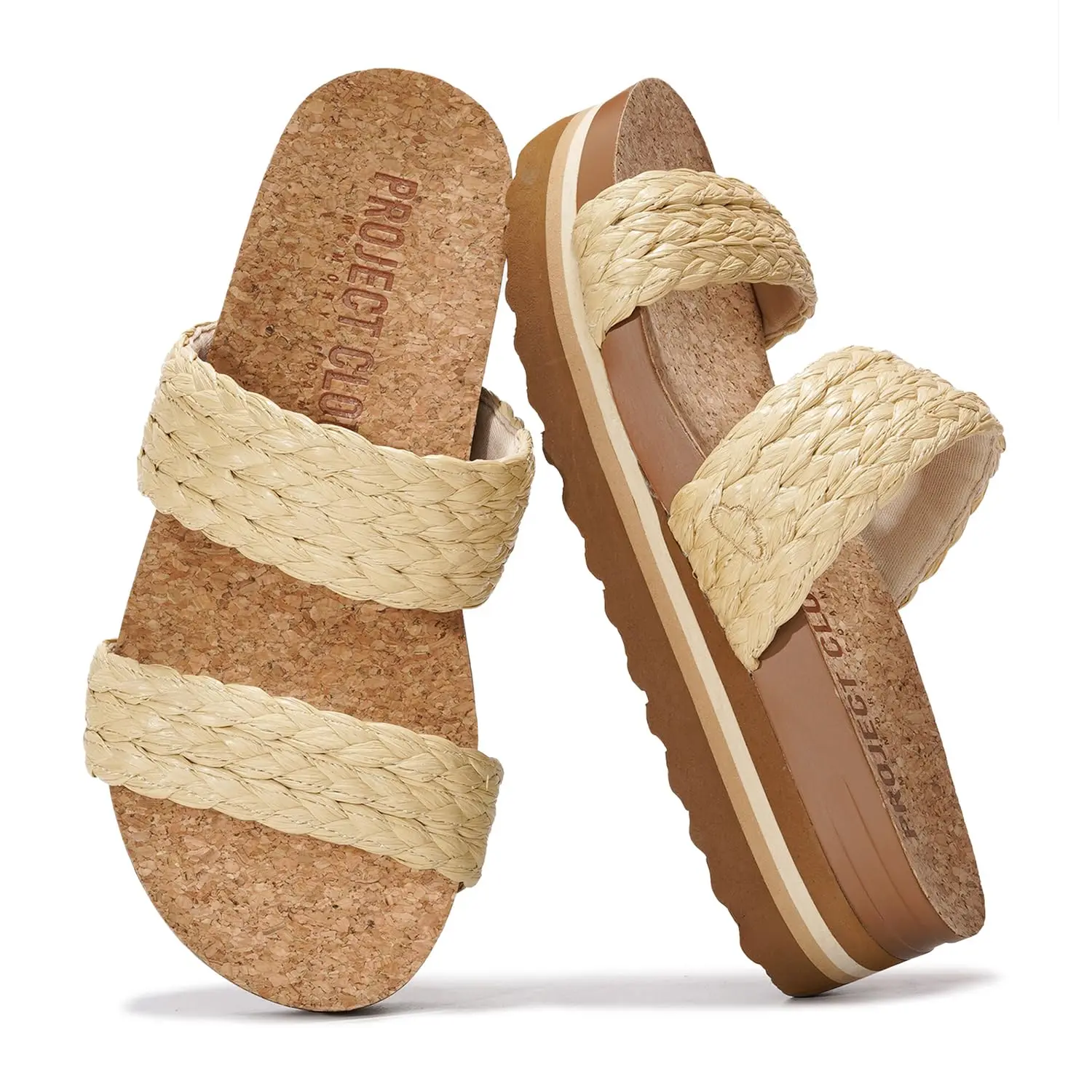 Project Cloud Women's | Eco-Leather Wedge Sandals | Memory Foam | Lightweight | Non-Slip - Riptide