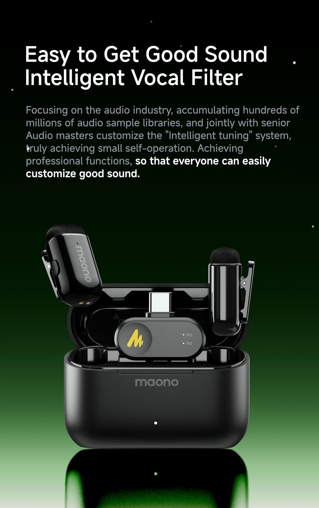 T1 MINI Wireless Lavalier Microphone Adapter for iPhone,  Android smartphones of Lightning and Type-C, 3.5mm Camera, perfect for TikTok, YouTube, Video Vlogging, Audio Recording, interviewing