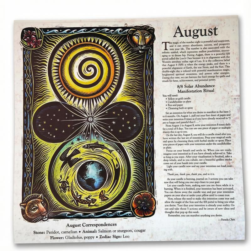 2026 Witches Calendar 12x12 - Moon Phases & Spells Wall Planner - Gothic Home Decor Art for Witchy Aesthetic